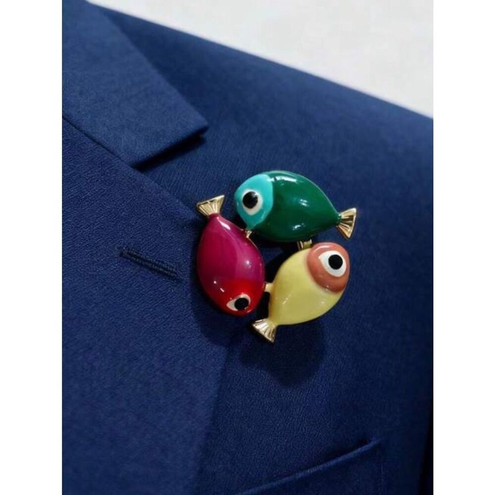 Colorful Fish Enamel Brooch Pin A1659